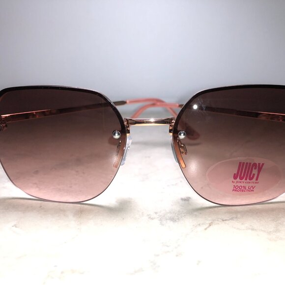 Juicy Couture Oversized Pink & Brown Sunglasses - Picture 3 of 5
